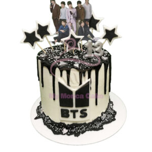 Torta temática de música banda de k-pop BTS