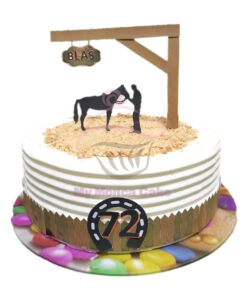Torta temática de equitación en Medellín